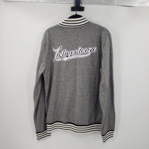 Brooklyn Lollapalooza Chicago graphic bomber jacket men size medium banded logo - Picture 15 of 16